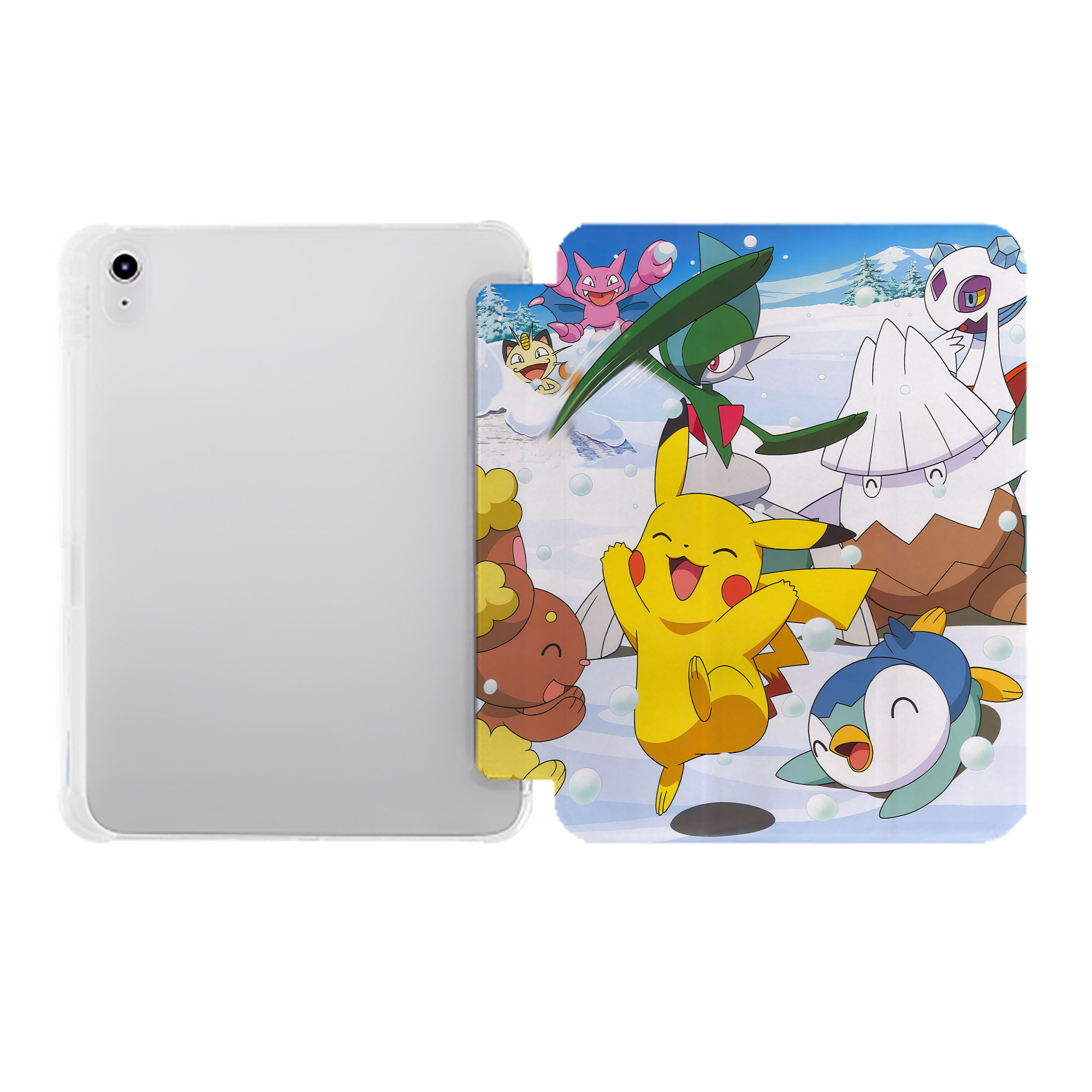 （画像用） ポケットモンスター Pokémon IPad ケース ペン収納付き 三つ折りスタンド PUレザー×シリコン 対応機種9.5/10.5/10.9インチ